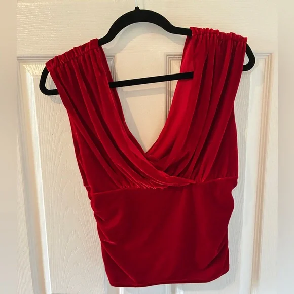 Reformation Amelia Knit Top Red - Size M - Picture 2 of 6